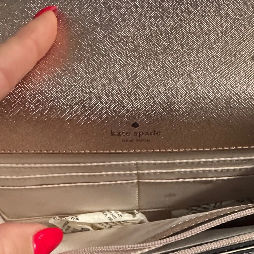 Kate spade Glittery rose gold Clutch/crossbody Bag - Picture 3 of 5